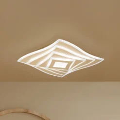 LED-Deckenlampe HERO, sand, 40x40 cm, Fernbedienung, CCT dim