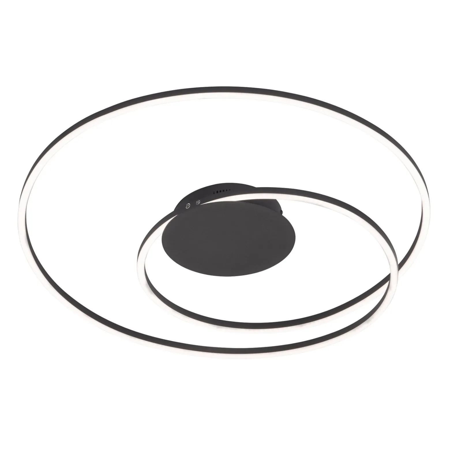 LED-Deckenlampe HOLY, schwarz, Ø 49 cm, Fernbedienung, CCT