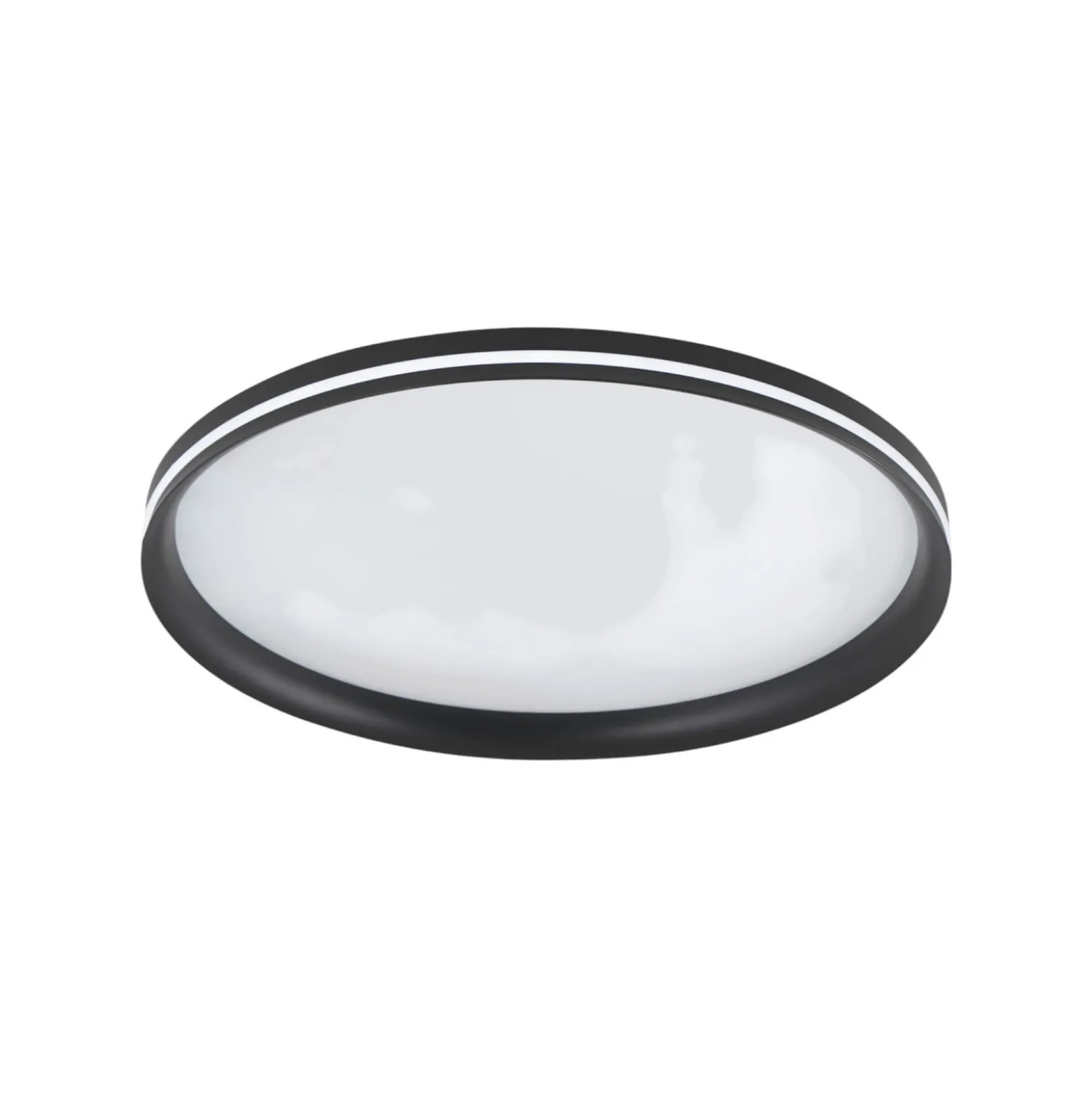 LED-Deckenlampe Isy, schwarz, Ø 55 cm, Metall, CCT, dimmbar