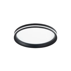 LED-Deckenlampe Isy, schwarz, Ø 35 cm, Metall, CCT, dimmbar