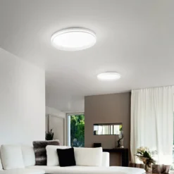 LED-Deckenlampe Isy, weiß, Ø 55 cm, Metall, CCT, dimmbar