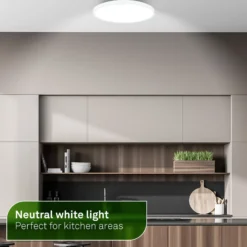 LED-Deckenlampe Kaida, weiß, Ø 38 cm, EEK A, 4.000 K
