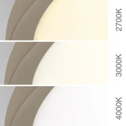 LED-Deckenlampe Kant, Ø 80 cm, khaki, CCT, Metall/Kunststoff
