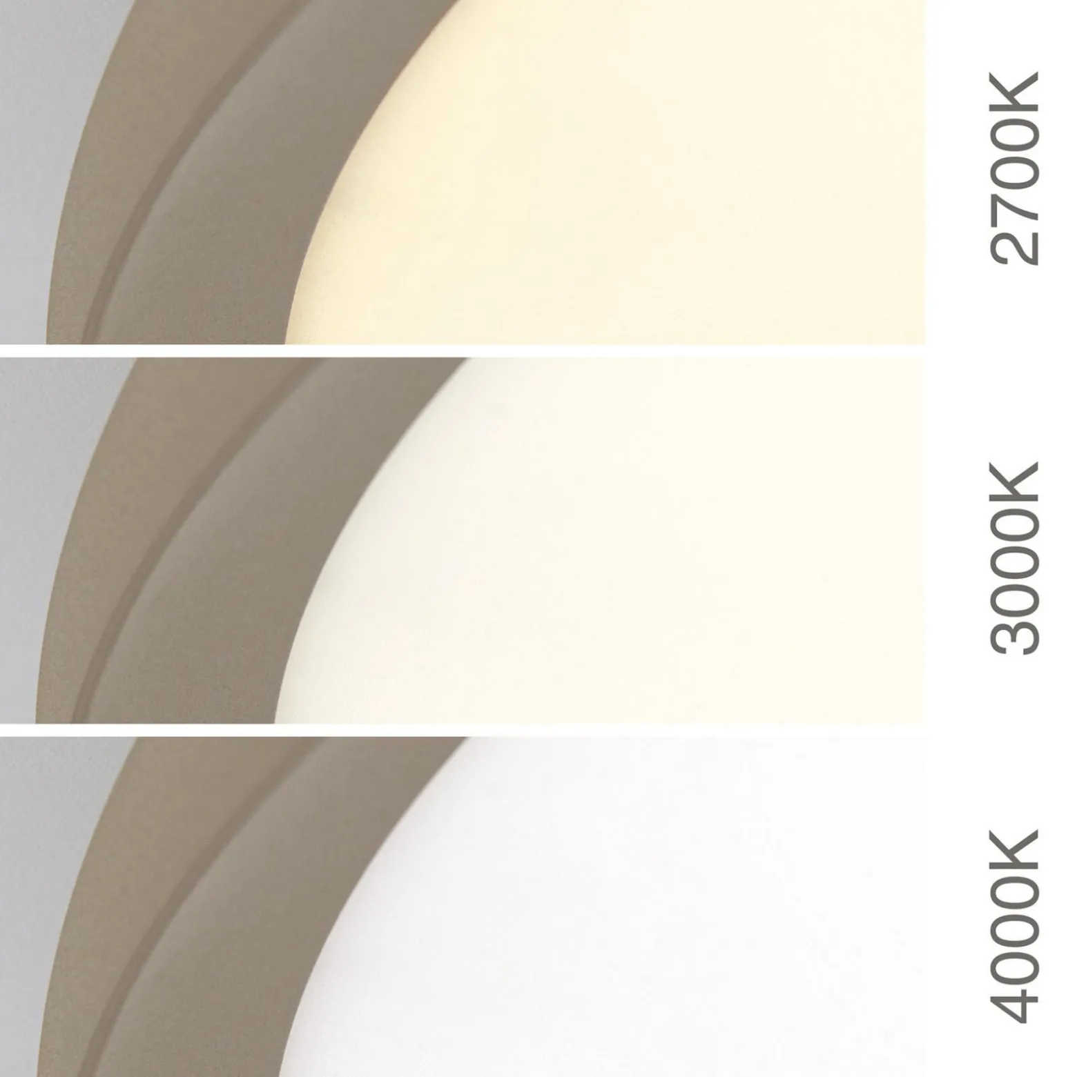 LED-Deckenlampe Kant, Ø 80 cm, khaki, CCT, Metall/Kunststoff