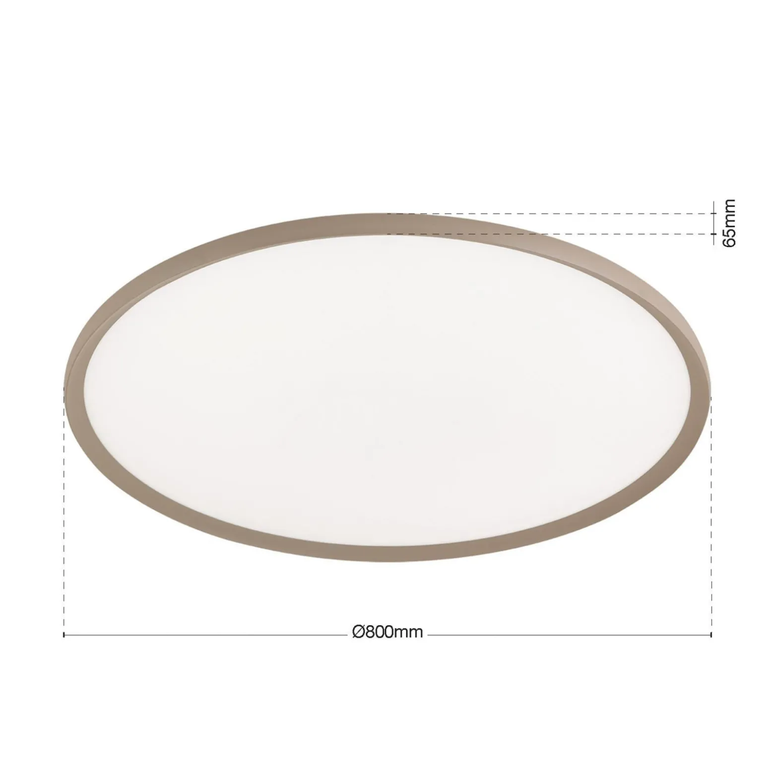 LED-Deckenlampe Kant, Ø 80 cm, khaki, CCT, Metall/Kunststoff