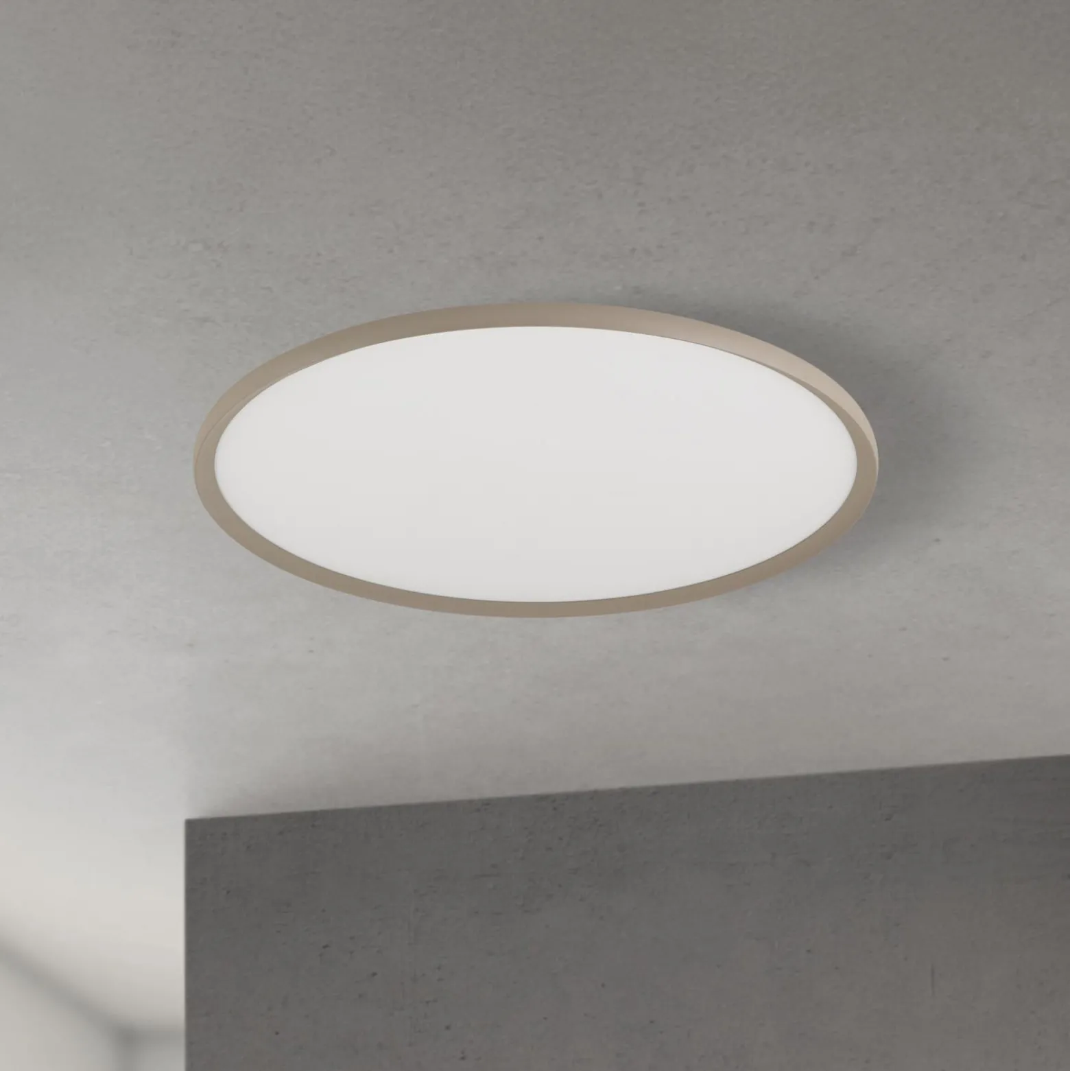 LED-Deckenlampe Kant, Ø 80 cm, khaki, CCT, Metall/Kunststoff
