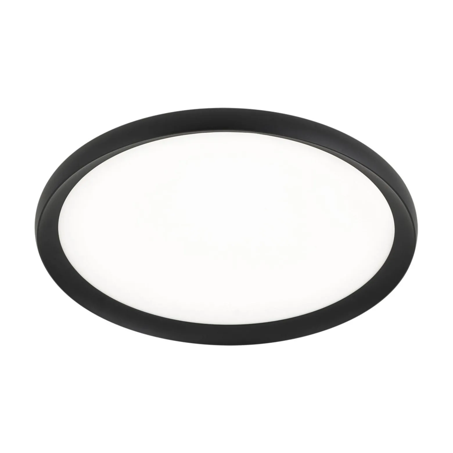LED-Deckenlampe Kant, Ø 40 cm schwarz, CCT Metall/Kunststoff