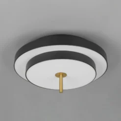 LED-Deckenlampe Keaton, schwarz/goldfarben, Ø 40 cm, CCT