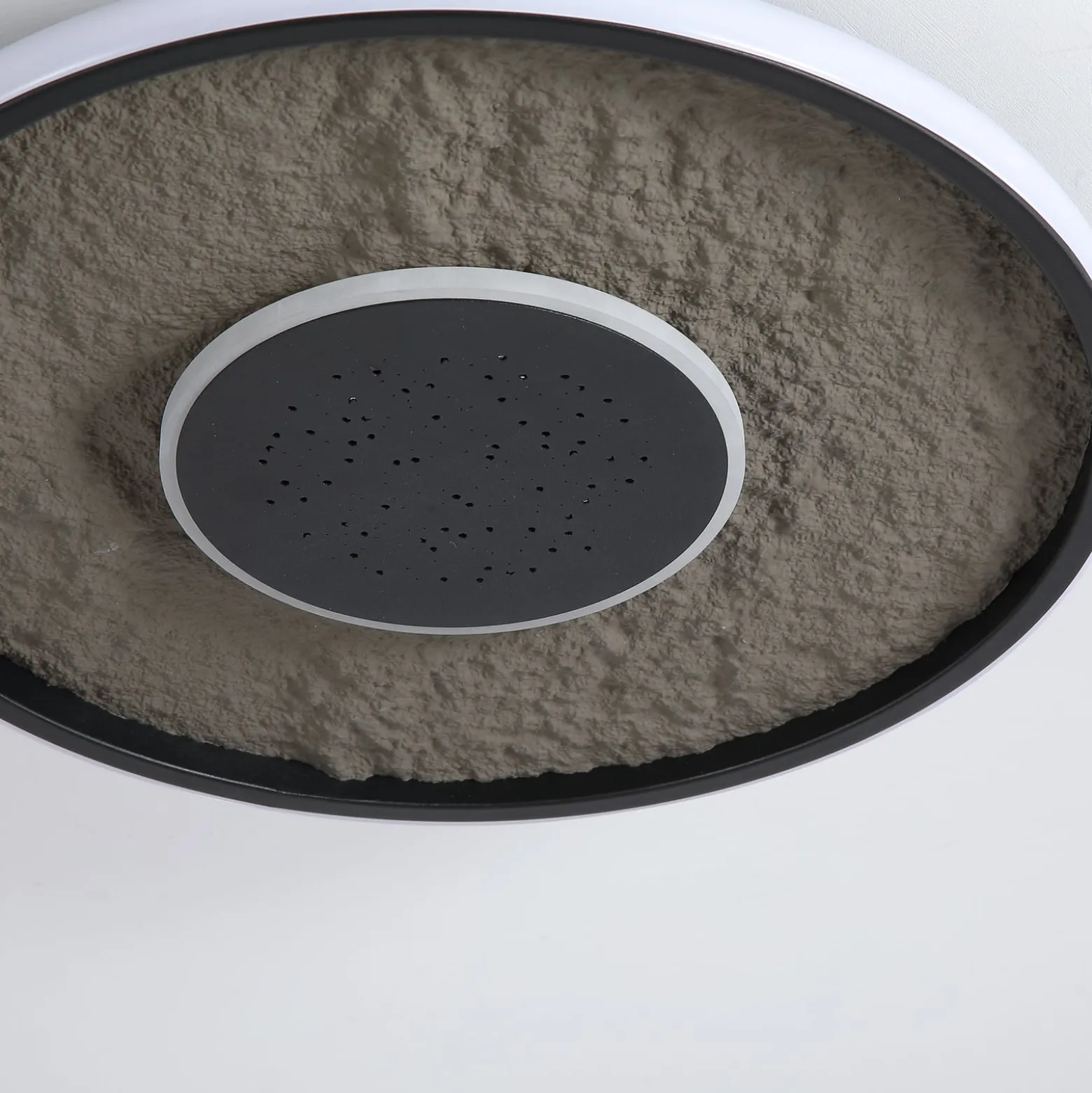 LED-Deckenlampe Lumadisc, Sternen-Effekt, schwarz, Ø 41 cm