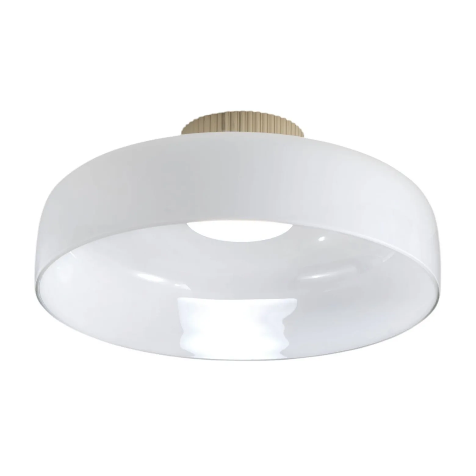 LED-Deckenlampe Lunar, weiß, Glas, Ø 42 cm, CCT, dimmbar