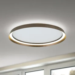 LED-Deckenlampe Manta, Ø 60 cm, alu/bronze, Alu, up/down