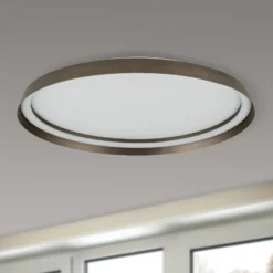 LED-Deckenlampe Manta, Ø 60 cm, alu/bronze, Alu, up/down