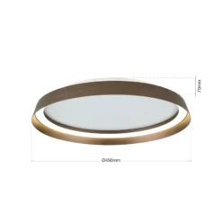 LED-Deckenlampe Manta, Ø 45 cm, alu/bronze, Alu, up/down