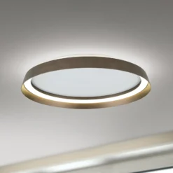 LED-Deckenlampe Manta, Ø 45 cm, alu/bronze, Alu, up/down