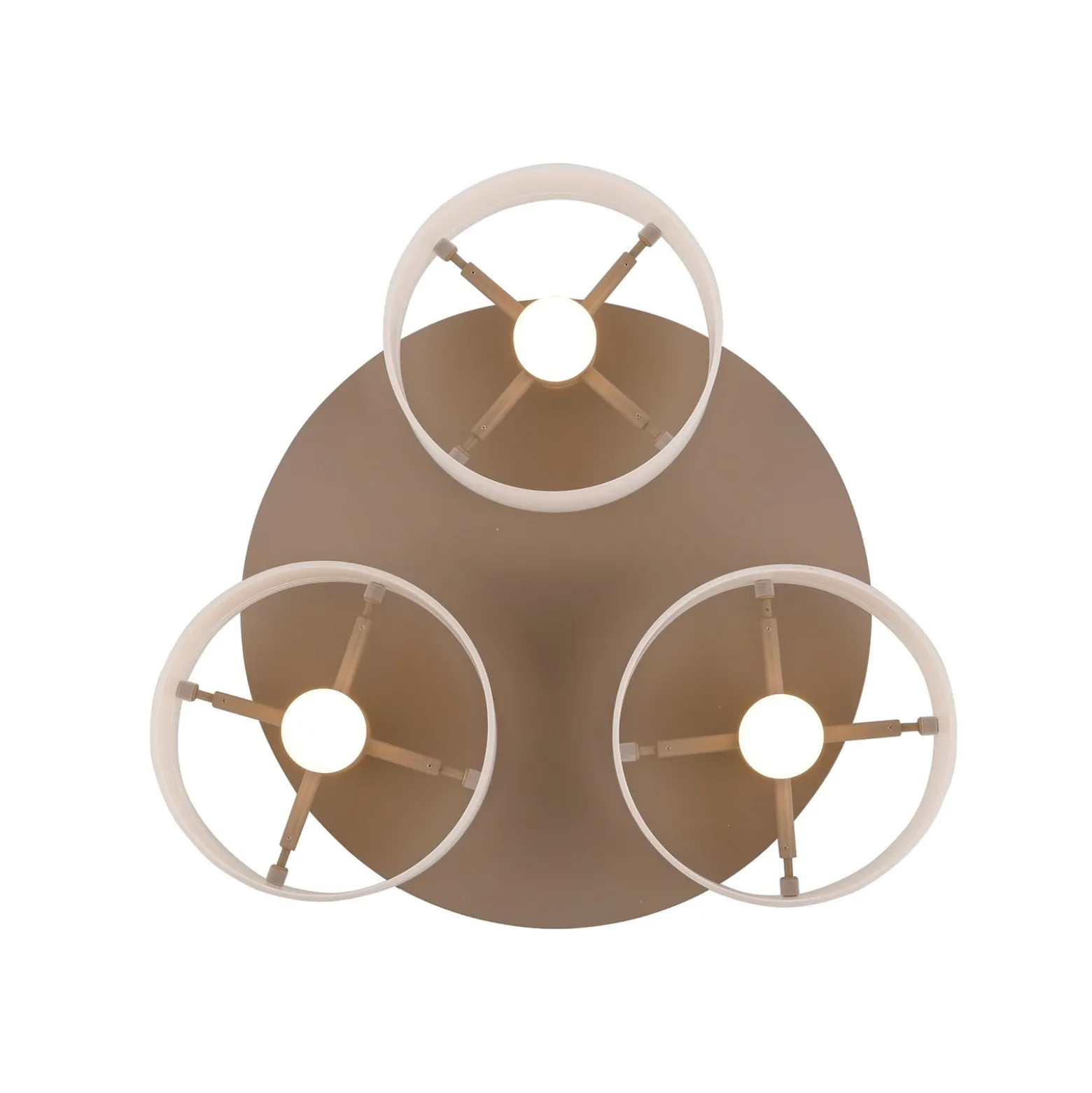 LED-Deckenlampe MARIKA beige/weiß 40 cm 3-flg Glas switchdim