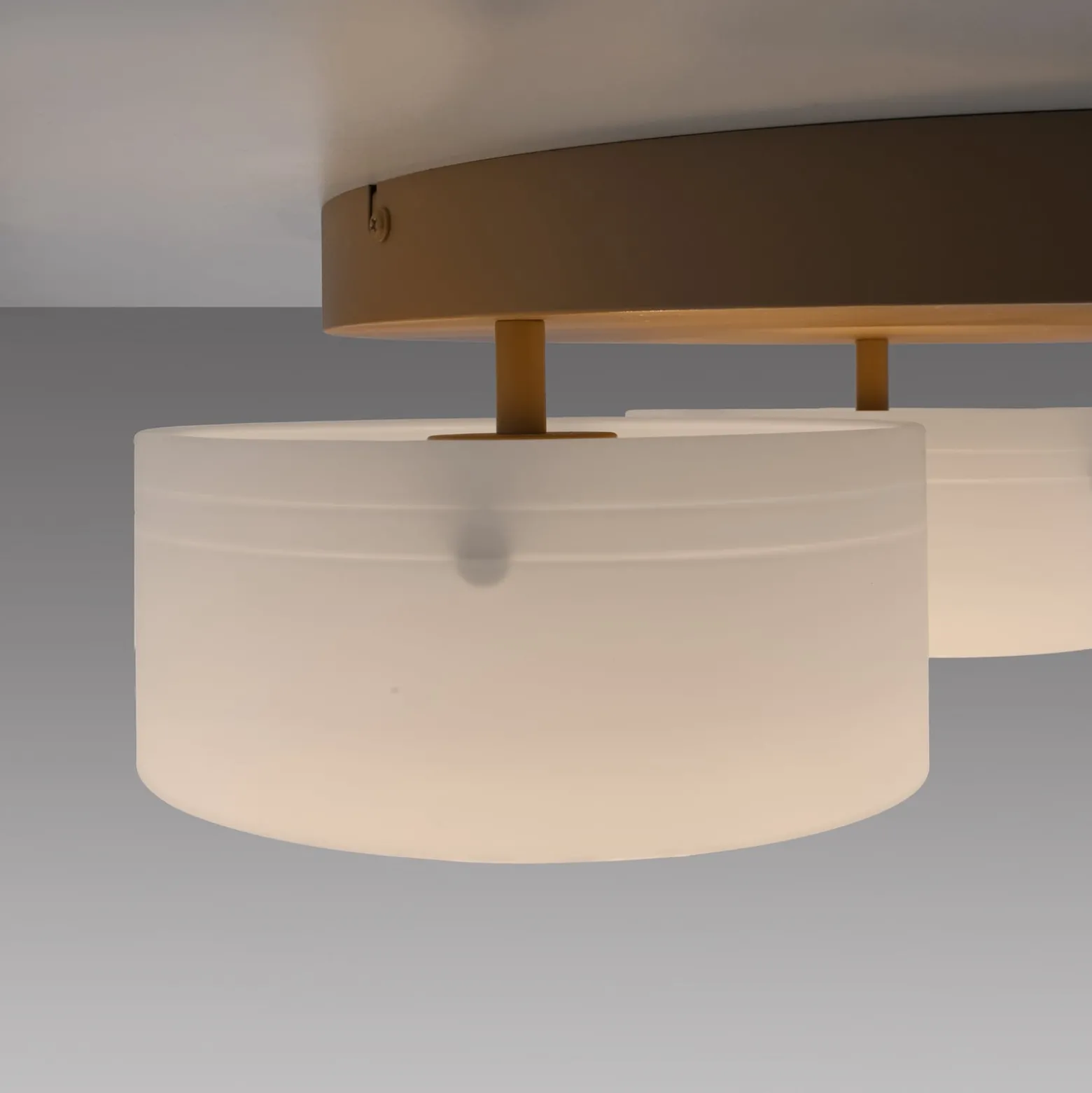 LED-Deckenlampe MARIKA beige/weiß 40 cm 3-flg Glas switchdim