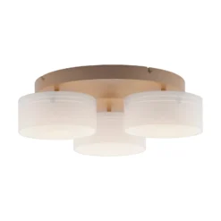 LED-Deckenlampe MARIKA beige/weiß 40 cm 3-flg Glas switchdim
