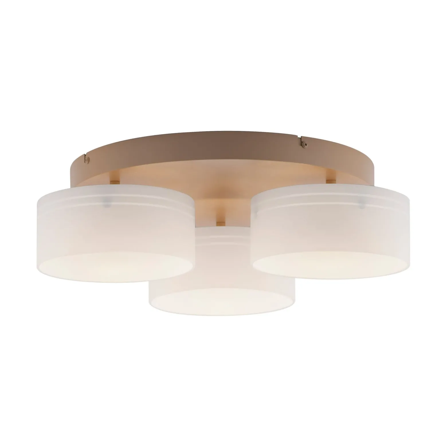 LED-Deckenlampe MARIKA beige/weiß 40 cm 3-flg Glas switchdim
