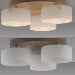 LED-Deckenlampe MARIKA beige/weiß 40 cm 3-flg Glas switchdim