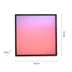 LED-Deckenlampe Mario, CTT, RGB, 45x45cm, schwarz