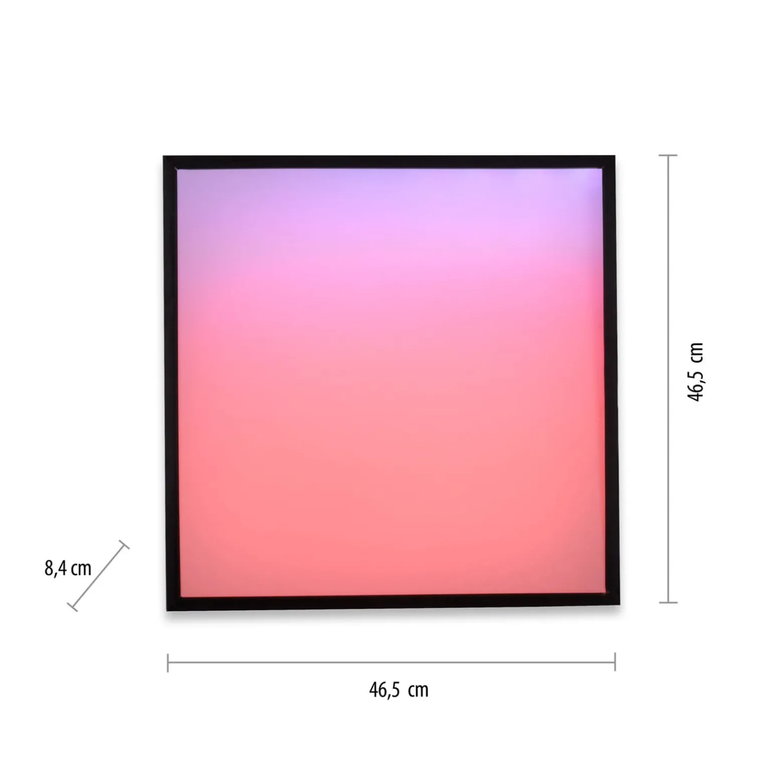 LED-Deckenlampe Mario, CTT, RGB, 45x45cm, schwarz