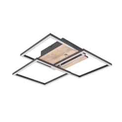 LED-Deckenlampe Mobile 3-flg. Fernbedienung Holz