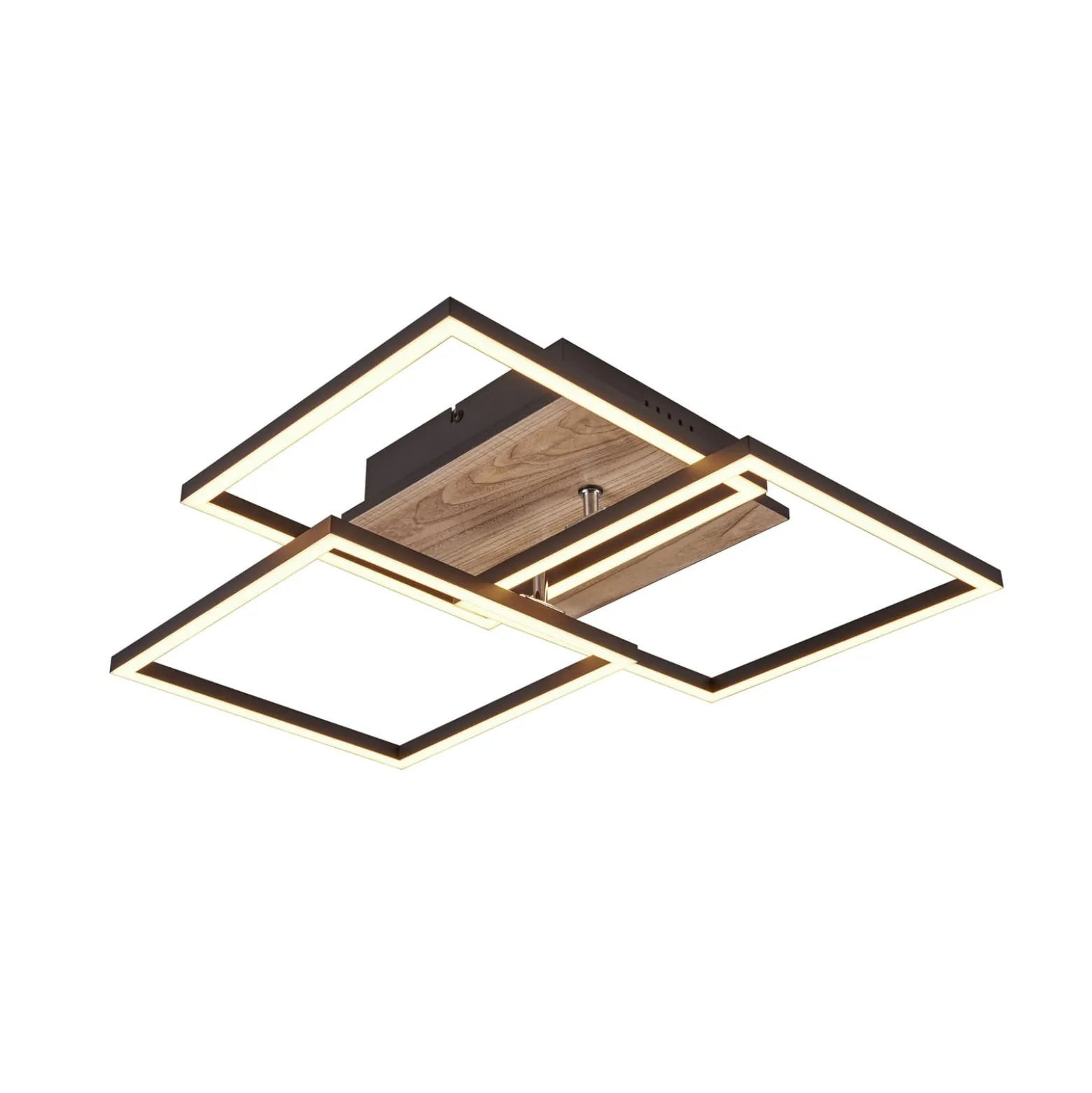 LED-Deckenlampe Mobile 3-flg. Fernbedienung Holz