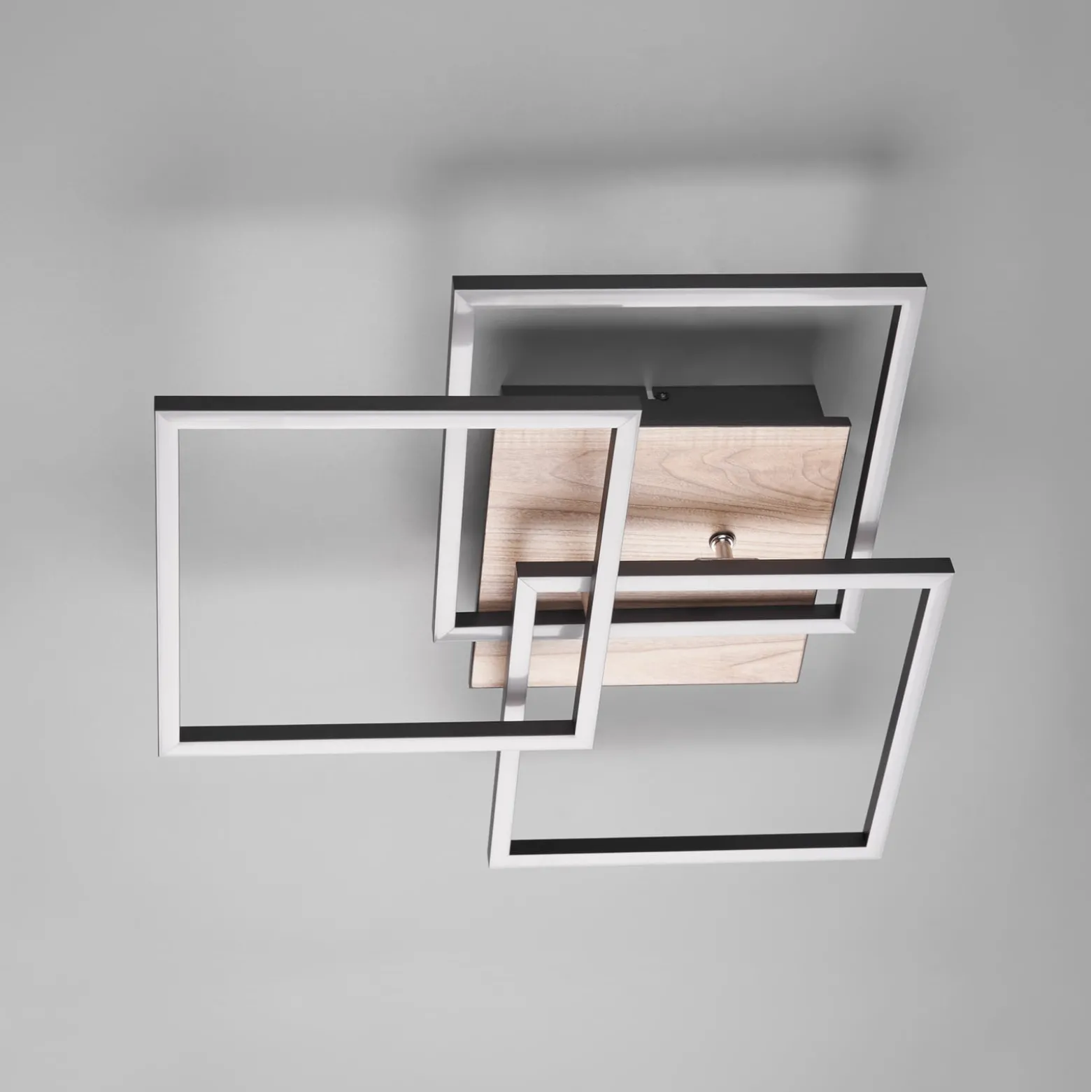 LED-Deckenlampe Mobile 3-flg. Fernbedienung Holz