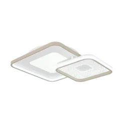 LED-Deckenlampe Mosaiko, Länge 50 cm, weiß/sand Metall