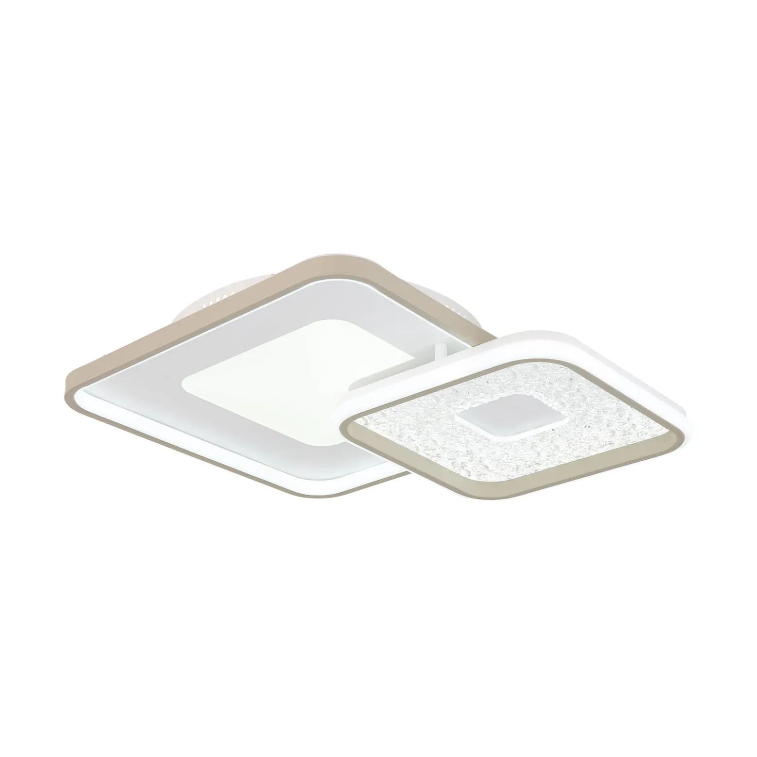LED-Deckenlampe Mosaiko, Länge 50 cm, weiß/sand Metall