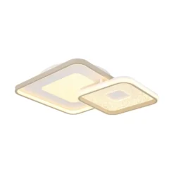 LED-Deckenlampe Mosaiko, Länge 50 cm, weiß/sand Metall