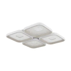LED-Deckenlampe Mosaiko, Länge 54 cm, weiß/sand Metall