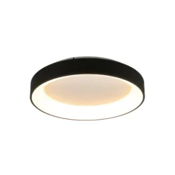 LED-Deckenlampe Niseko II CCT Fernbedienung, Ø 38cm, schwarz