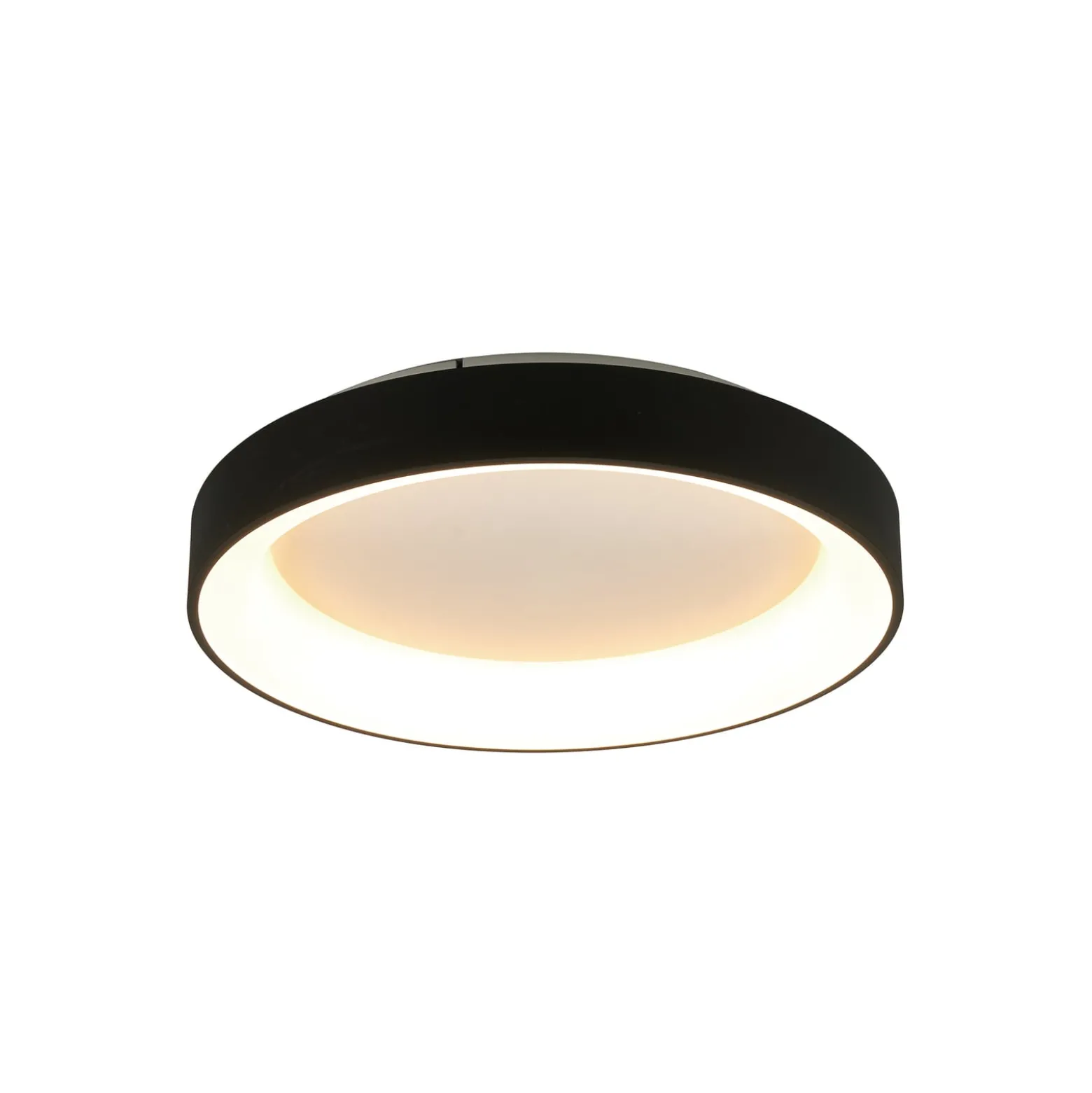 LED-Deckenlampe Niseko II CCT Fernbedienung, Ø 38cm, schwarz