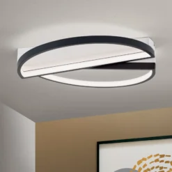 LED-Deckenlampe Olga, schwarz/weiß
