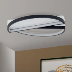 LED-Deckenlampe Olga, schwarz/weiß