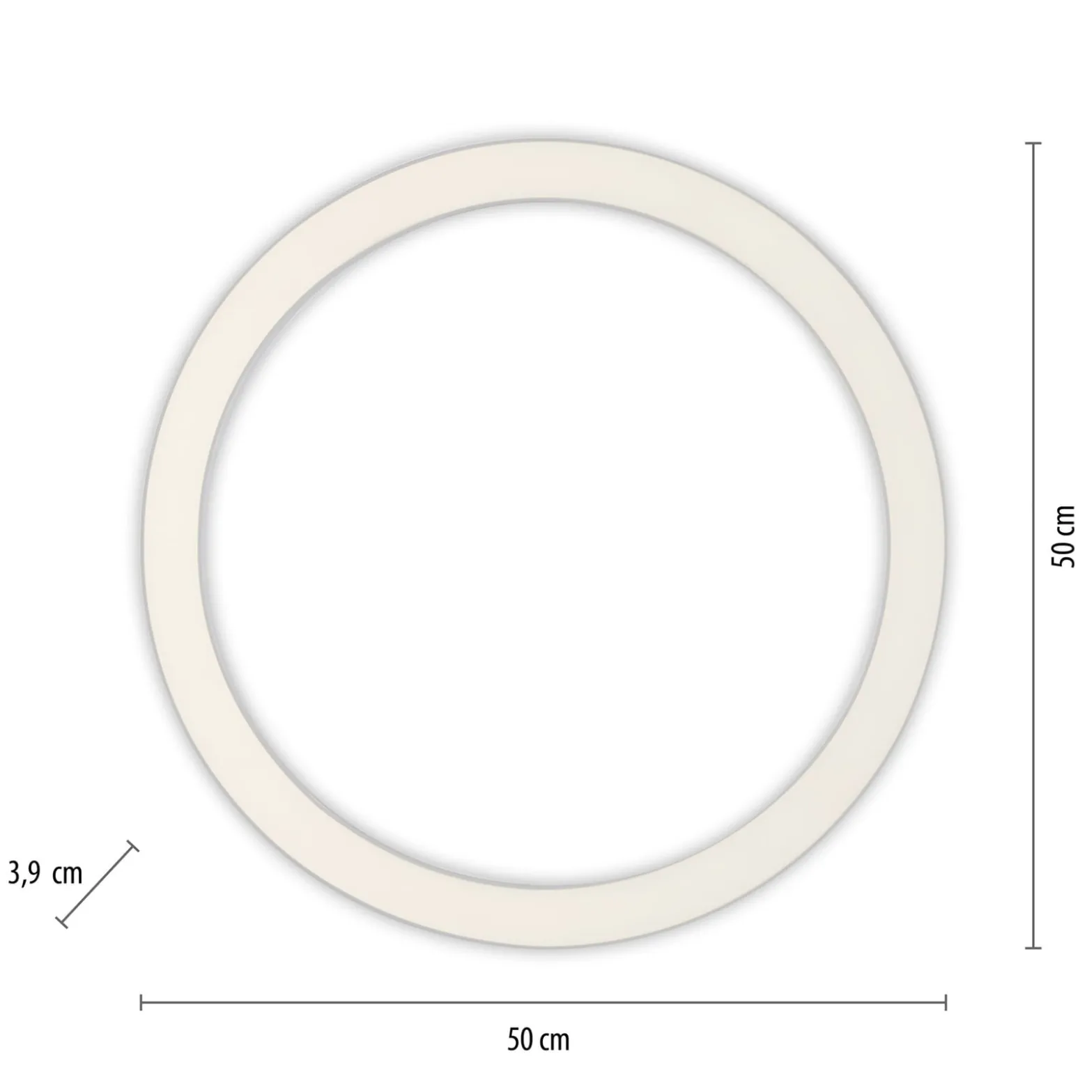 LED-Deckenlampe PURE Lines Round, diamond, Ø 50 cm, CCT