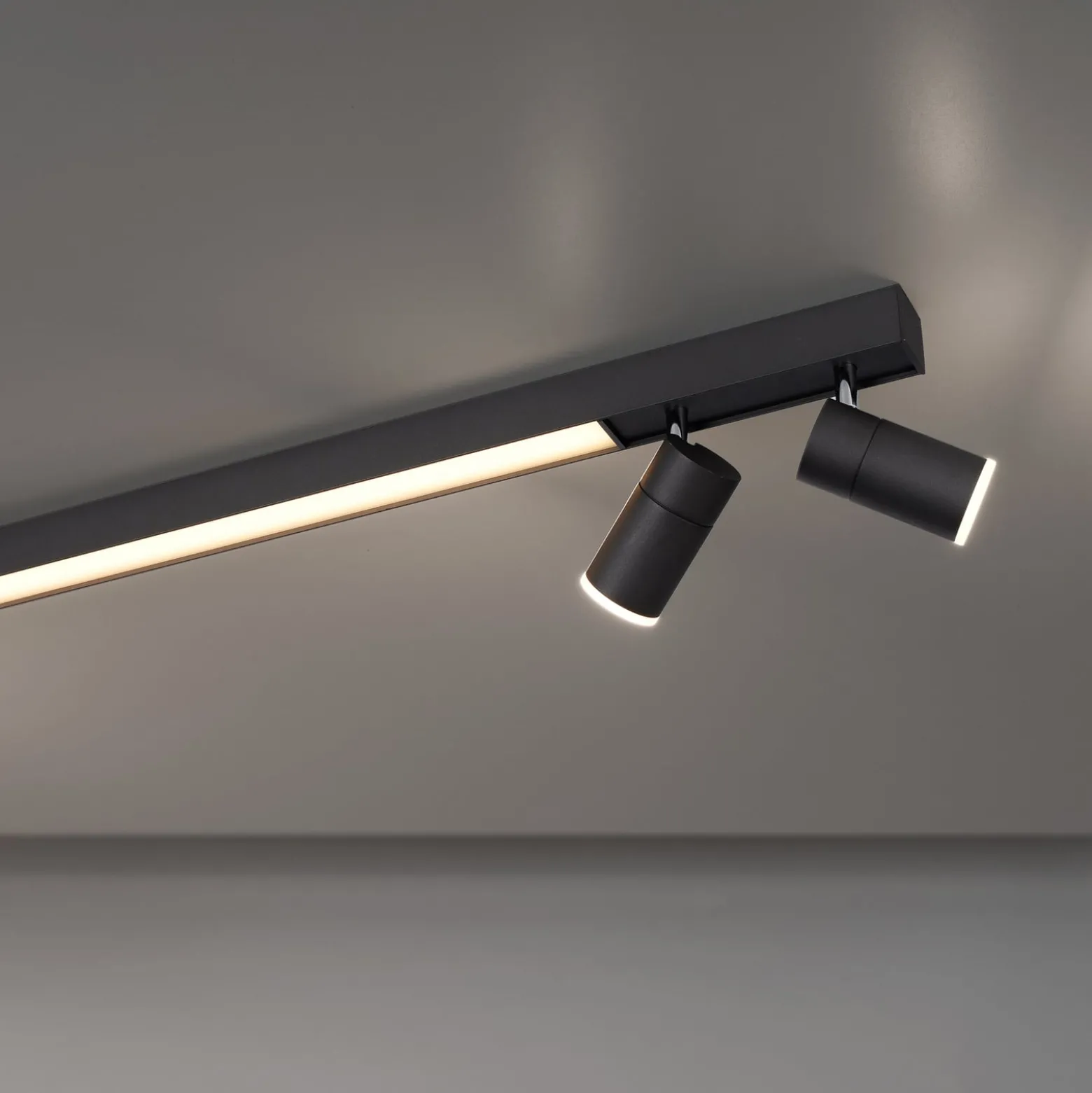 LED-Deckenlampe PURE Lines Spot, 120 cm, graphite