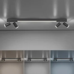 LED-Deckenlampe PURE Lines Spot, 120 cm, graphite