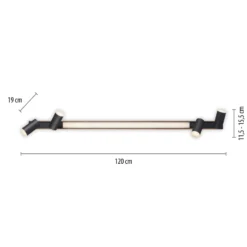 LED-Deckenlampe PURE Lines Spot, 120 cm, oak/graphite