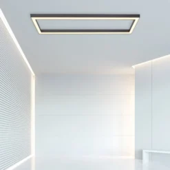 LED-Deckenlampe PURE Lines Square, 110 cm, graphite, Remote