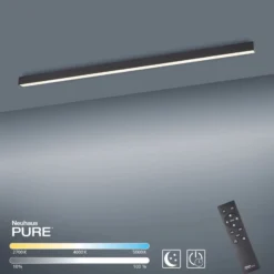 LED-Deckenlampe PURE Lines Straight, graphite, 110 cm, CCT