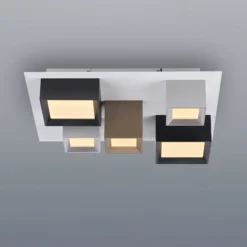 LED-Deckenlampe PURE Manhatten, multicolor, 5-flg., CCT