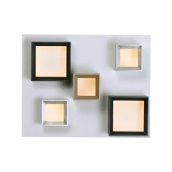 LED-Deckenlampe PURE Manhatten, multicolor, 5-flg., CCT