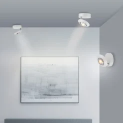 LED-Deckenlampe PURE Oculis, weiß, Ø 15 cm, Eisen/Glas