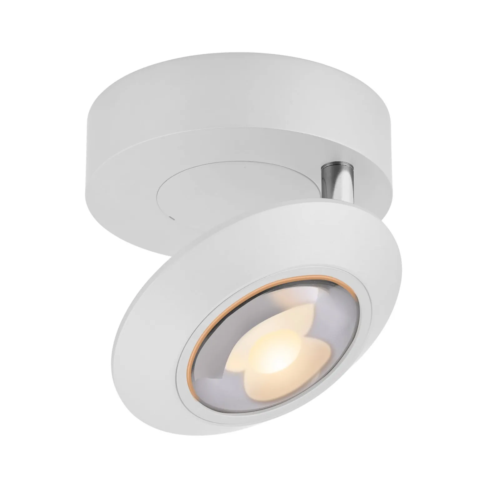 LED-Deckenlampe PURE Oculis, weiß, Ø 15 cm, Eisen/Glas