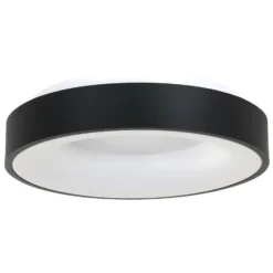 LED-Deckenlampe Ringlede, 2.700 K, Ø 48 cm, schwarz, Metall