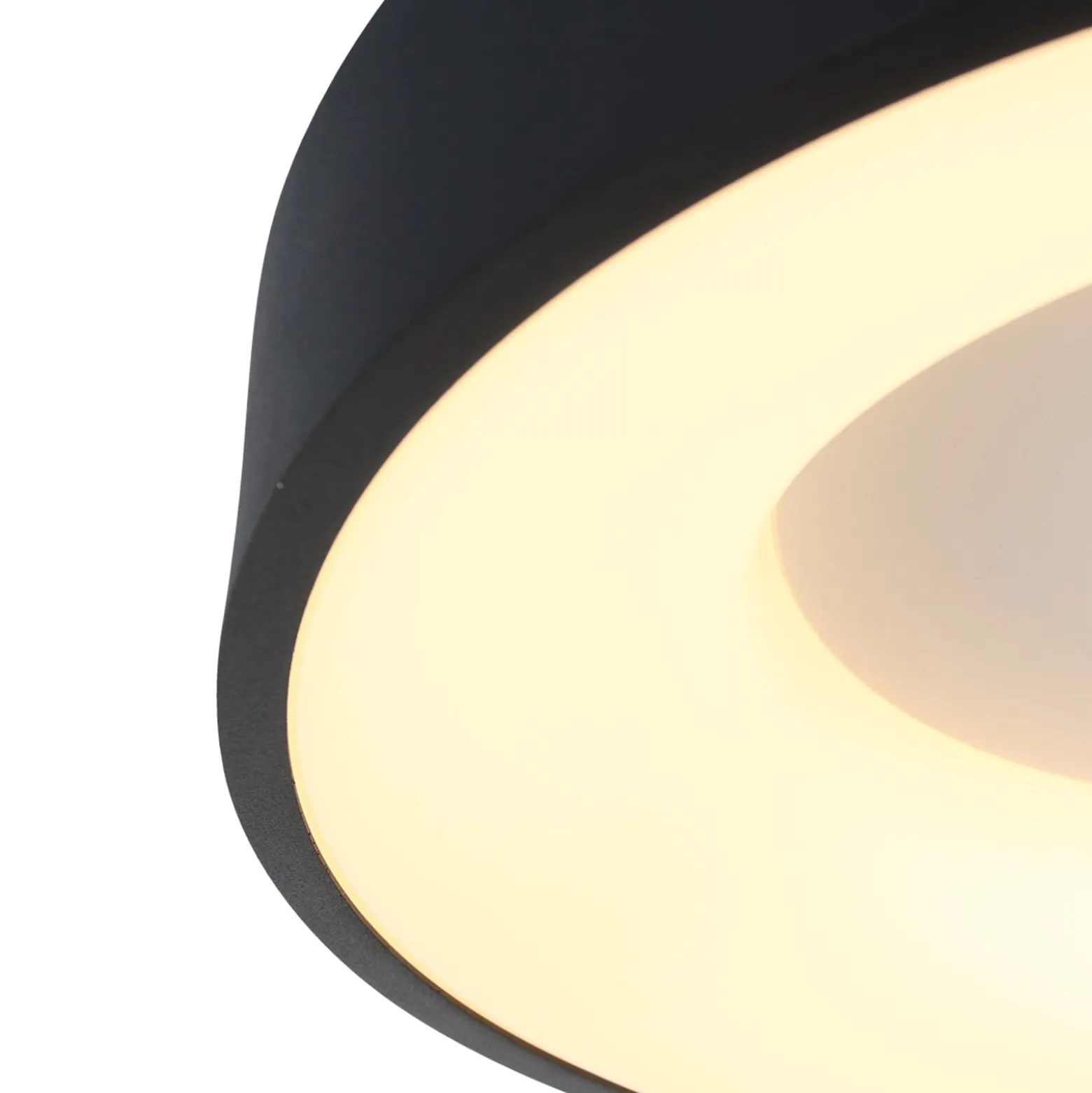 LED-Deckenlampe Ringlede, 2.700 K, Ø 30 cm, schwarz, Metall