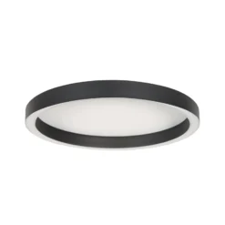 LED-Deckenlampe Ringlux, schwarz, Ø 40 cm, Metall, 2.700 K