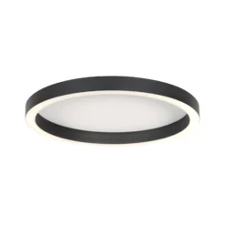 LED-Deckenlampe Ringlux, schwarz, Ø 40 cm, Metall, 2.700 K